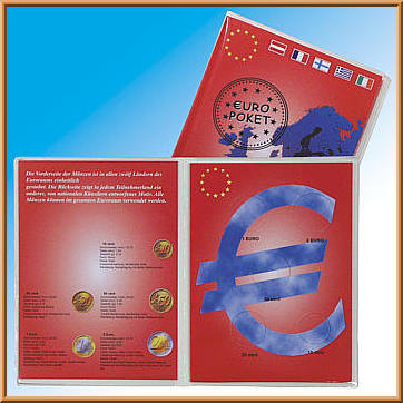 Euro Folder Sammelkarte für alle Eurosätze 10Cent-2Euro