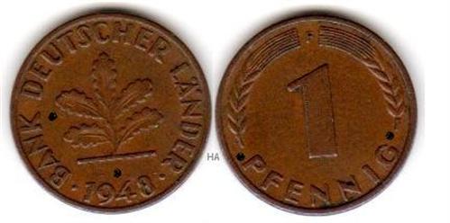 BRD Münze: 1 Pfennig 1948 F