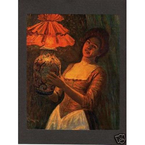 Druck aus 1910 von Philipp Klein: Die Lampe