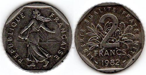 Münze aus Frankreich: 2 France 1983