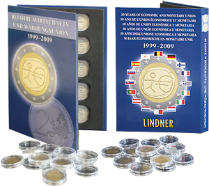 Lindner: Klappalbum 2-Euro 10 Jahre WWU + 20 Kapseln