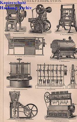 Orig.-Stich aus 1894: Tabakfabrikation (Tabak)