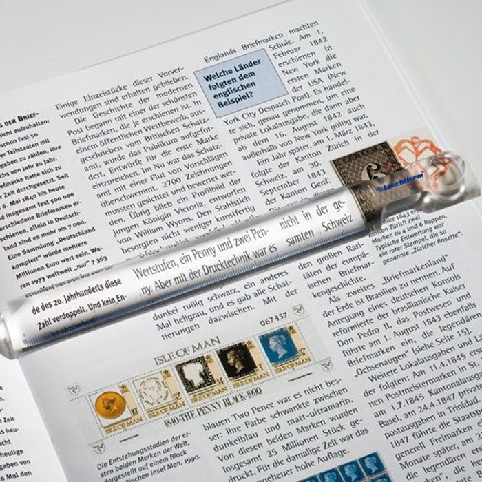 Lineallupe, Lesestab mit Linea 2,5 fach Vergrößerung