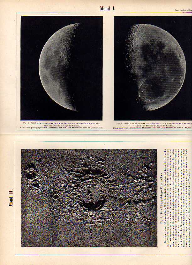 Orig.-Stiche aus 1893: Mond I-III