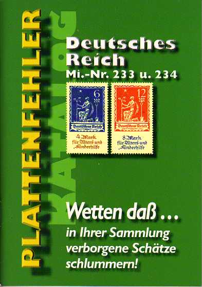 Schantl Plattenfehlerkatalog DR Mi.-Nr.: 233 + 234