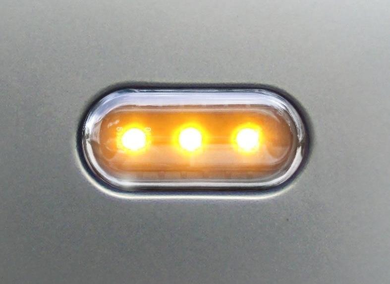 2x LED Klarglas Seitenblinker Blinker CHROM #2 für VW Seat Skoda