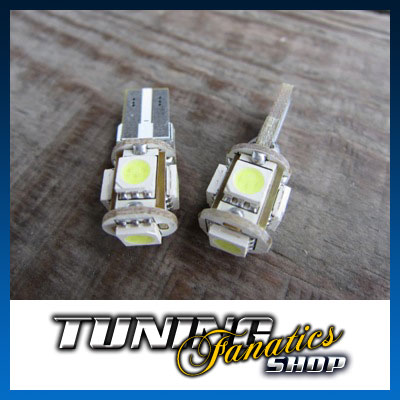 2x 5SMD HIGH POWER XENON LED STANDLICHT T10 W5W SMD BMW E46 + Mini CANBUS!