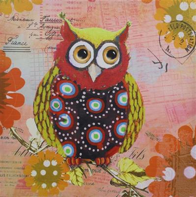 Eulenbild Dekobild Bild Eule Wandbild Leinwand 50x50cm in versch