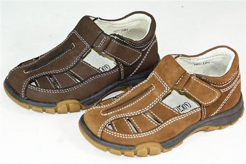 Qualtitaets-Leder-Kindersandale-Kletter-braun-Gr-25-HC-101