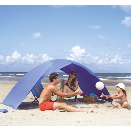 SKINCOM Easy For Two XXL Sonnenschutz-Zelt Strandmuschel blau