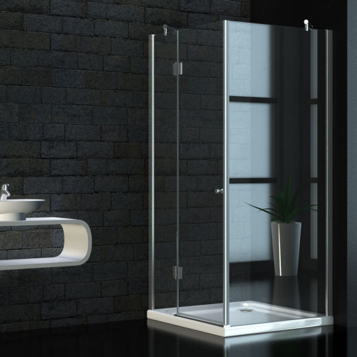 cs-trading Moderne Glas Duschkabine / Duschabtrennung 90 x 90 cm