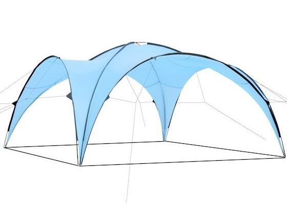 CampFeuer - Event Pavillon, Event Shelter, 4,5 x 4,5 m, hellbau