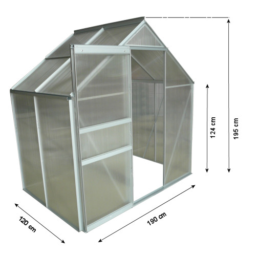 Aluminium Gewächshaus, Garten Treibhaus Mod.03 Amazon.de Garten