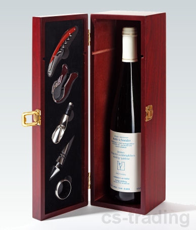 Weinset in Holzschatulle