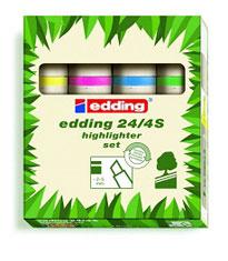 Highlighter Textmarker 24 4er Set Serie  Ecoline von Edding