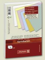 100 Karteikarten A7 in weiß kariert von Brunnen