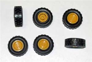 6 Profilreifen mit gelber Felge 22mm Durchm. NZG!!