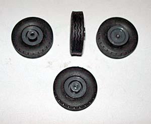 4 Räder mit grauer Felge 20mm Durchm. NZG!!