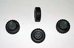 4 Räder mit grauer Felge 19mm Durchm. NZG!!