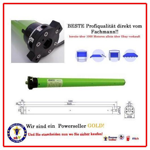 40er Welle ROLLADENMOTOR ROHRMOTOR bis 22 kg Zugkraft