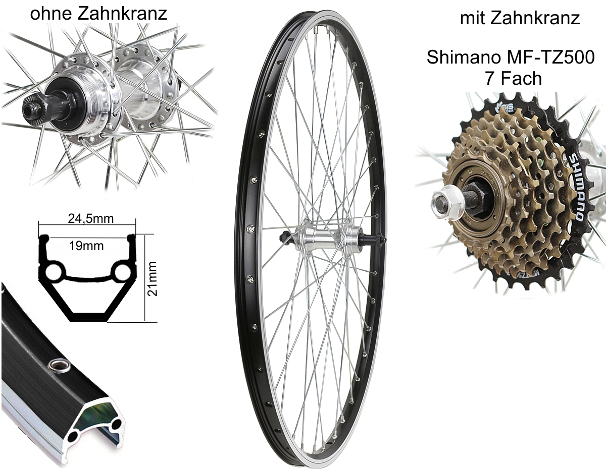 28 Zoll Vorderrad Hinterrad Nabendynamo Shimano 7 8 9 Fach SSP Felge