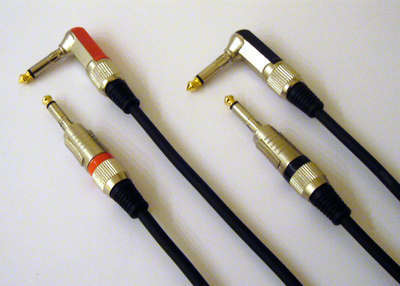 Instrumenten Kabel Gitarrenkabel  2 Stück je 3m 90°