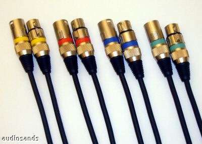 Mikrofonkabel XLR  DMX-Kabel   Set  4 Stück je10m lang