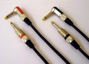 Instrumenten Kabel Gitarrenkabel  2 Stück je 1,5m 90°