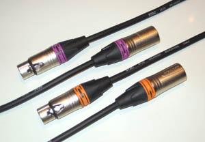 7,5m  Mikrofon Kabel XLR DMX Kabel OFC-Kupfer  2 Stück je 7,5m lang Kabelklett 