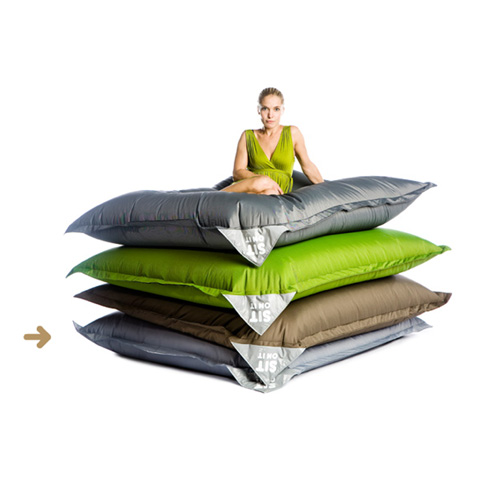 Sit On It Deluxe Sitzkissen Two Tone BLAU-BEIGE
