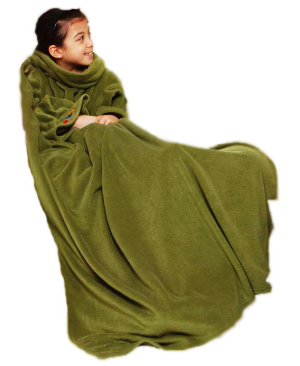 Snug Rug LITE Kuscheldecke mit Ärmeln in DUNKELGRÜN