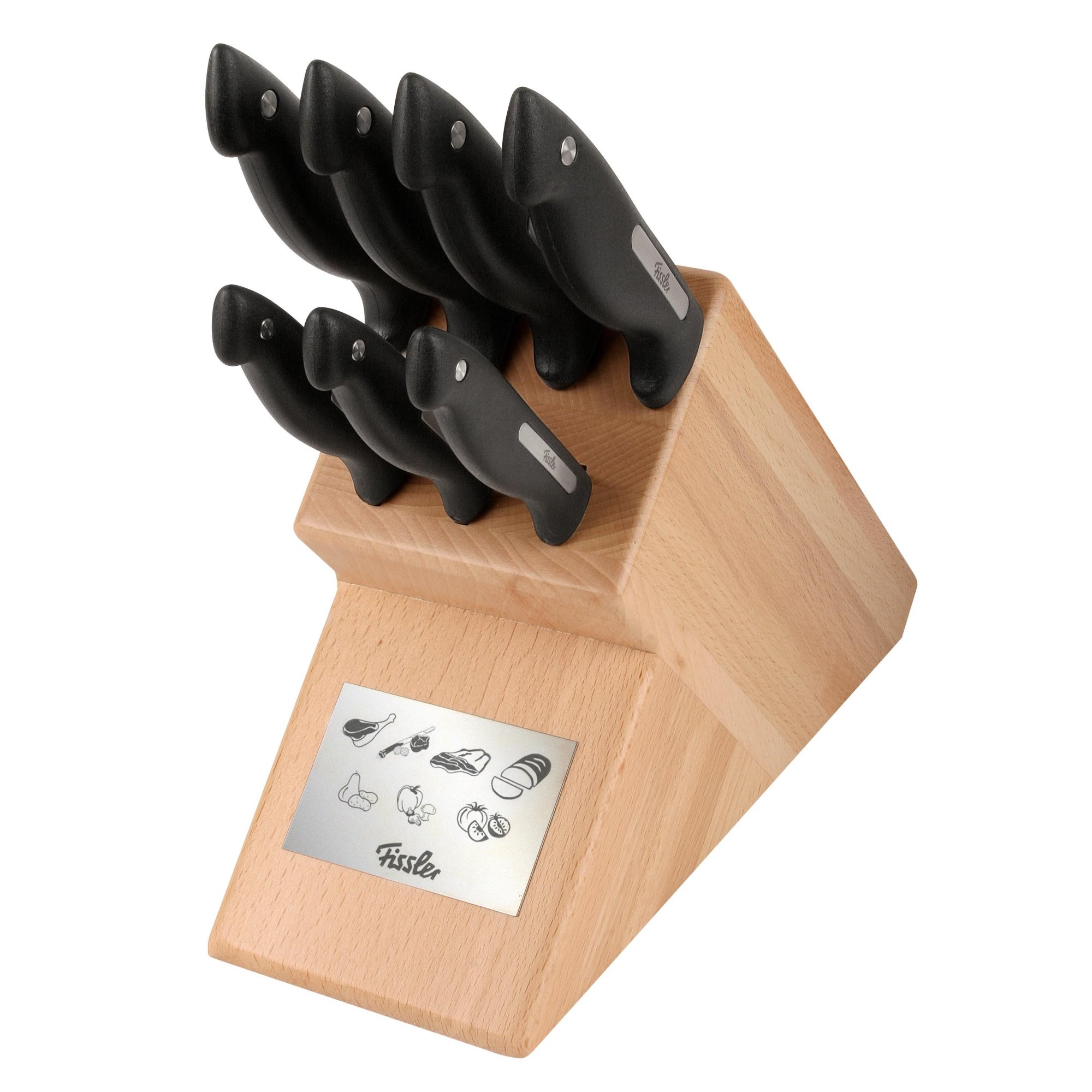 FISSLER Messerblock SIGNUM 8 teilig Messerset Holz