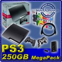 SONY PS3 Slim Konsole 250 GB HDD 2 Controller Singstar