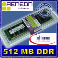 512 MB INFINEON Qimonda Arbeitsspeicher DDR400 3200 NEU