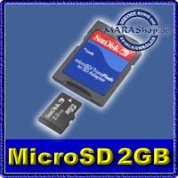 SanDisk 2GB MicroSD Speicherkarte inkl. SD-Adapter
