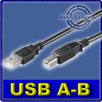 USB Druckerkabel 2.0 A / B Steker schwarz 1,8 Meter NEU
