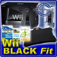 NINTENDO Wii Konsole Schwarz 2 Remote, Balance Board, Fit Plus