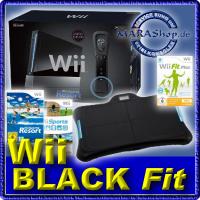 NINTENDO Wii Konsole Schwarz Balance Board und Fit Plus