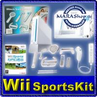 Nintendo Wii Konsole Weiß + 8in1 Sports Kit Hama