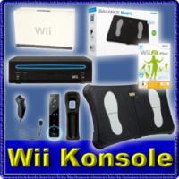 NINTENDO Wii Konsole Schwarz Standard Pack, Balance Board und Spiel Wii Fit Plus