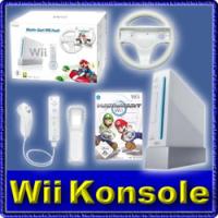 NINTENDO Wii Konsole weiss inkl. Mario Kart, Lenkrad