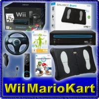 NINTENDO Wii Konsole Schwarz, Mario Kart, Wii Fit Plus, Balance Board