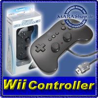 Retro Controller schwarz Snakebyte für Nintendo Wii