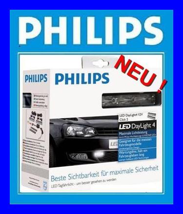 PHILIPS LED DAYLIGHT 4 Neuste Generation! ---Tagfahrlicht SET im STVO Zugelassen