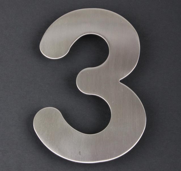 Hausnummer (3) Edelstahl 30cm Haustür Kennzeichen Garten Schild 0191 | eBay