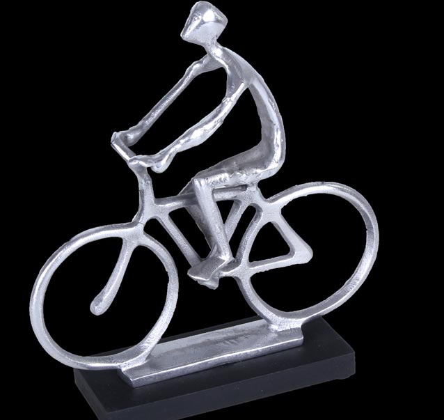 25cm Modern Skulptur Fahrrad Aluminium Kunst Sideboard Dekoratio