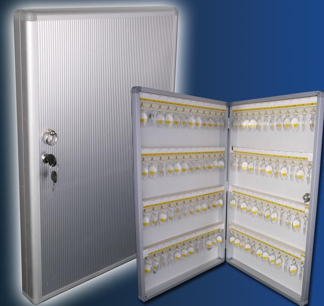 ALUMINIUM Design Schlüsselkasten für 96 Schlüssel 1009