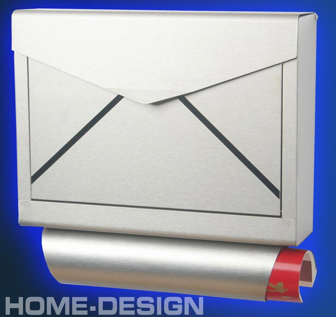 PRO TOP DESIGN Briefkasten EDELSTAHL Zeitungsfach 1034