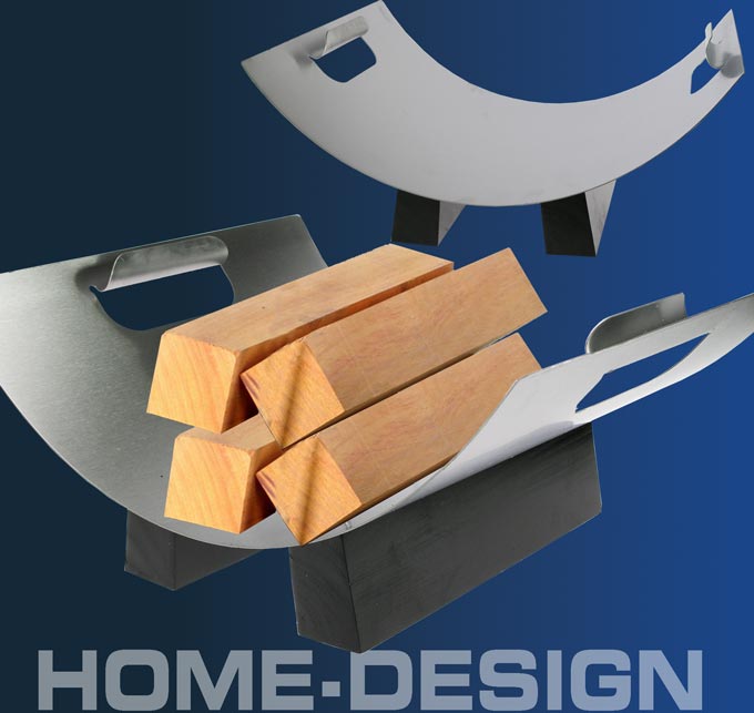 DESIGN Kamin Holztrage Edelstahl Ofen Tragekorb 1056