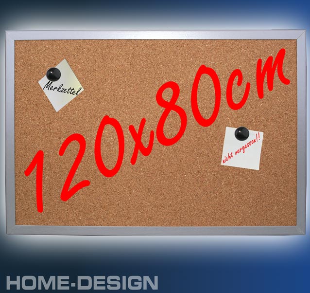 120x80cm Pinwand Memoboard Kork Tafel Pinnwand 1072